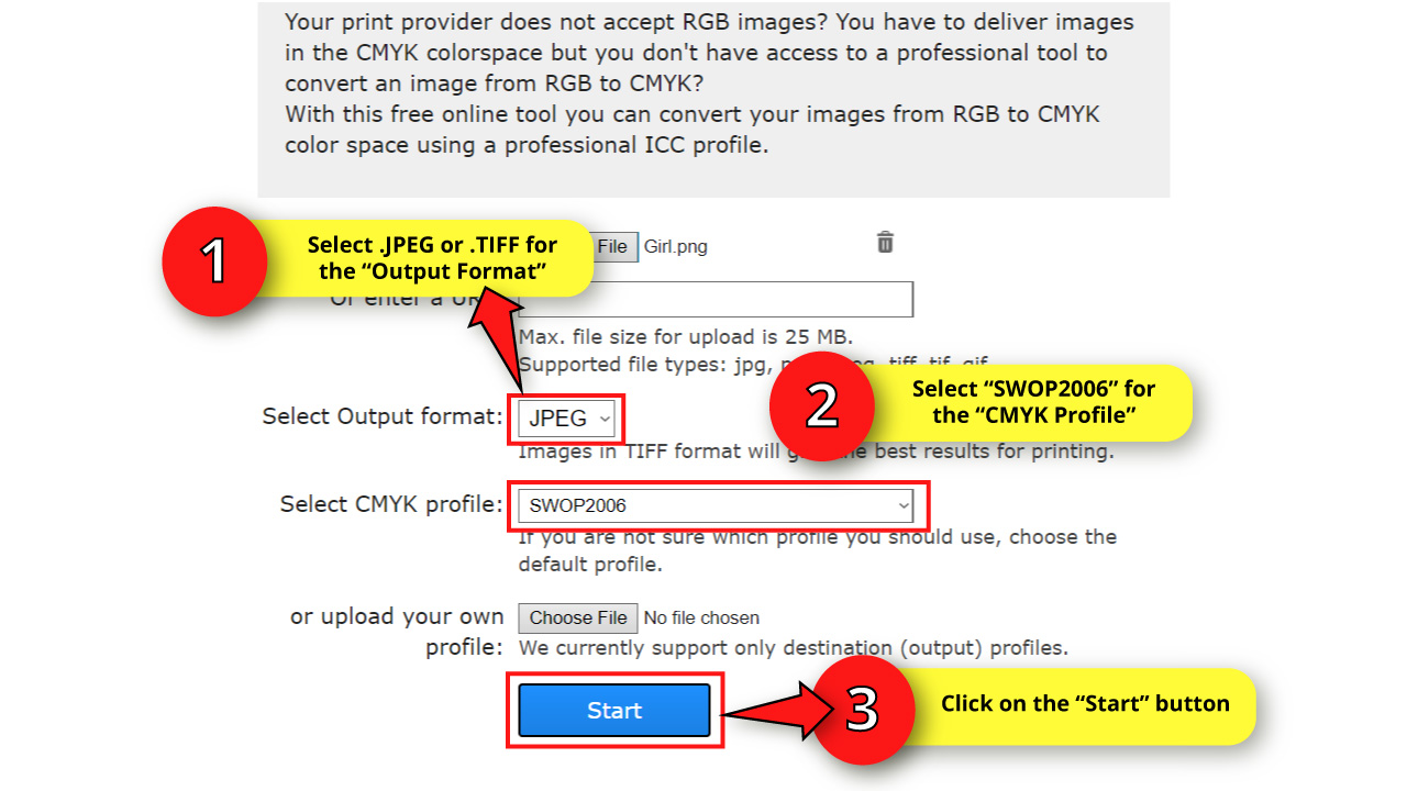 How to Convert RGB to CMYK without Photoshop Step 3