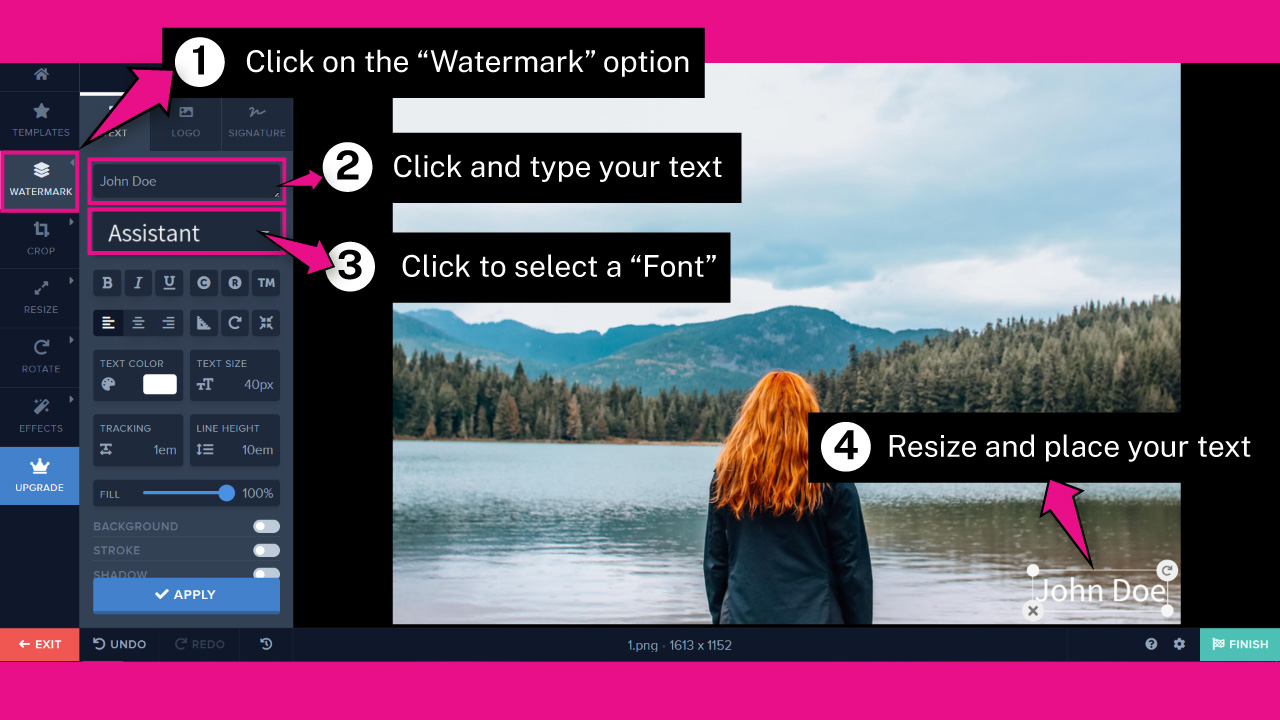 How to Put a Watermark on a Photo Using Watermark App Step 4
