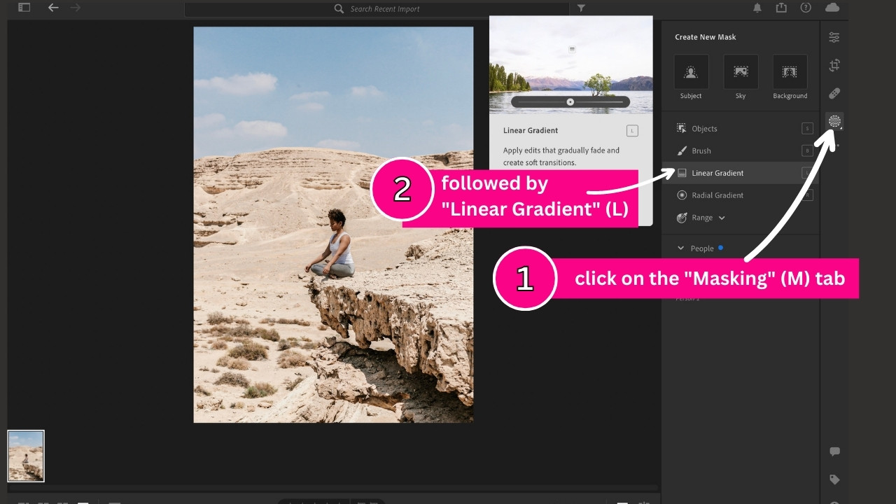 How to blur the background in Lightroom Step 2jpg