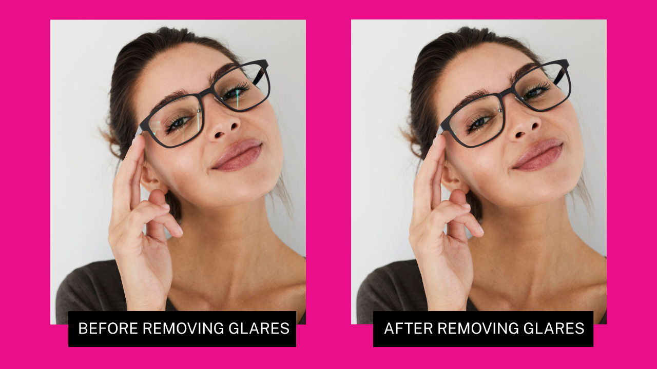 How to Remove Glare from Glasses in Lightroom The Result