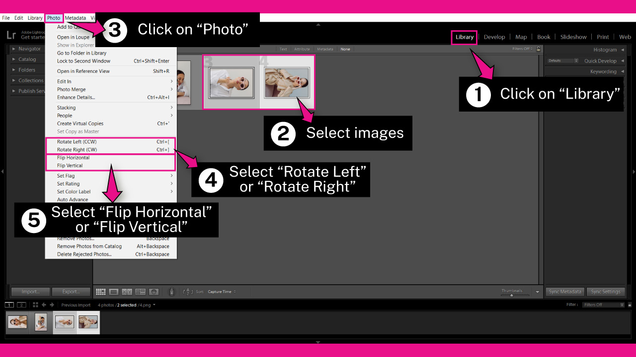 How to Rotate Images in Lightroom Step 1