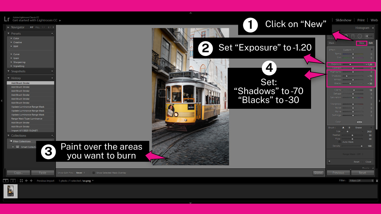 How to To Dodge and Burn in Lightroom Step 6