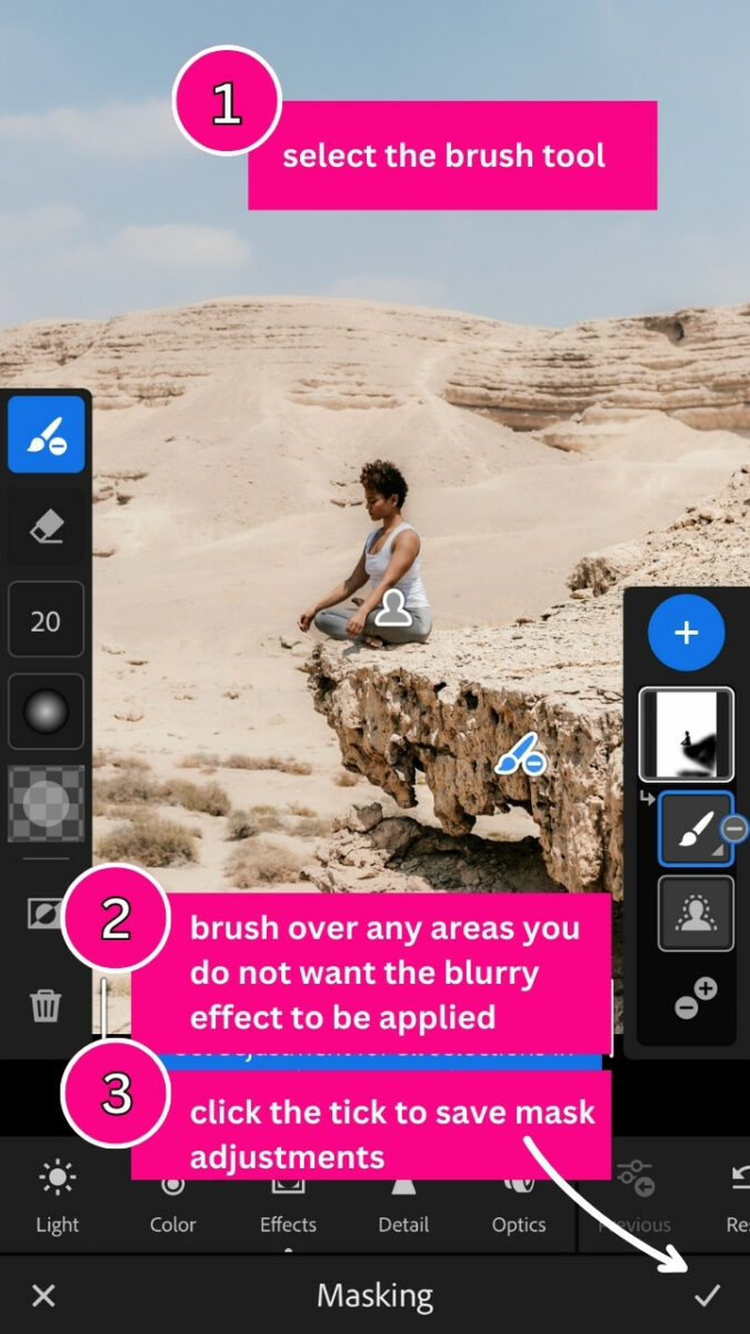 How to Blur the Background of an Image on Lightroom Mobile