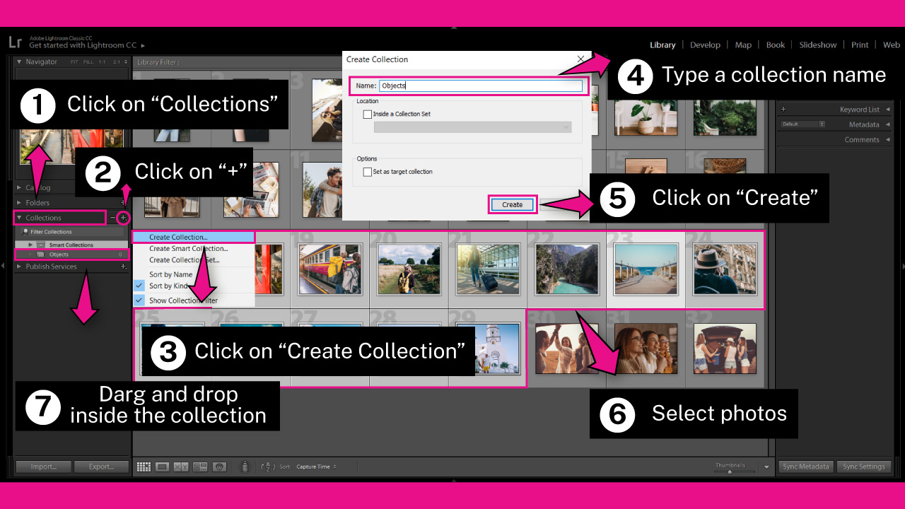 2. Organize Photos by collections in Lightroom