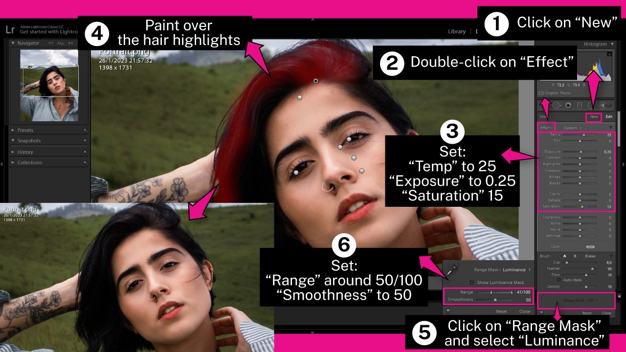 How to Edit Portraits in Lightroom Step 17