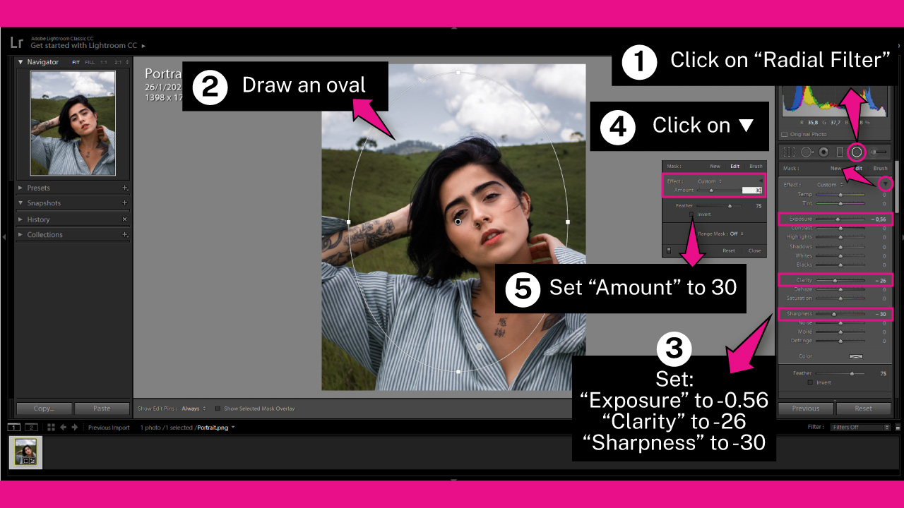 How to Edit Portraits in Lightroom Step 9