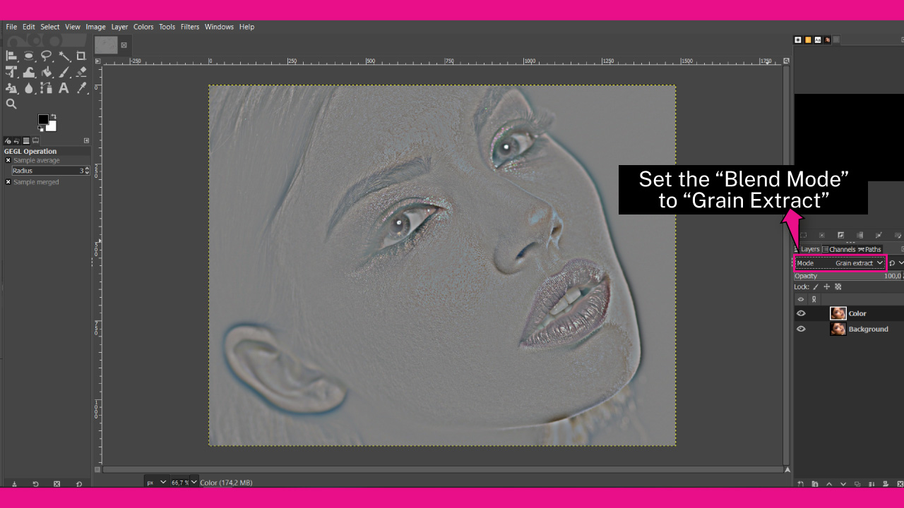 How to Get Rid of Shine on Face Using GIMP Step 3